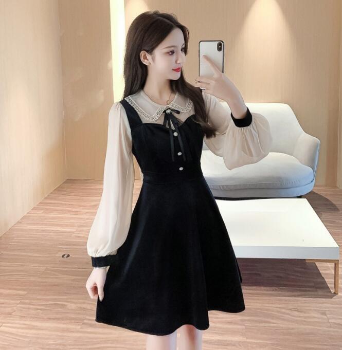  new goods unused costume play clothes woman Vintage bell bed lantern sleeve dress high waist party dress elegant S size selection possible 