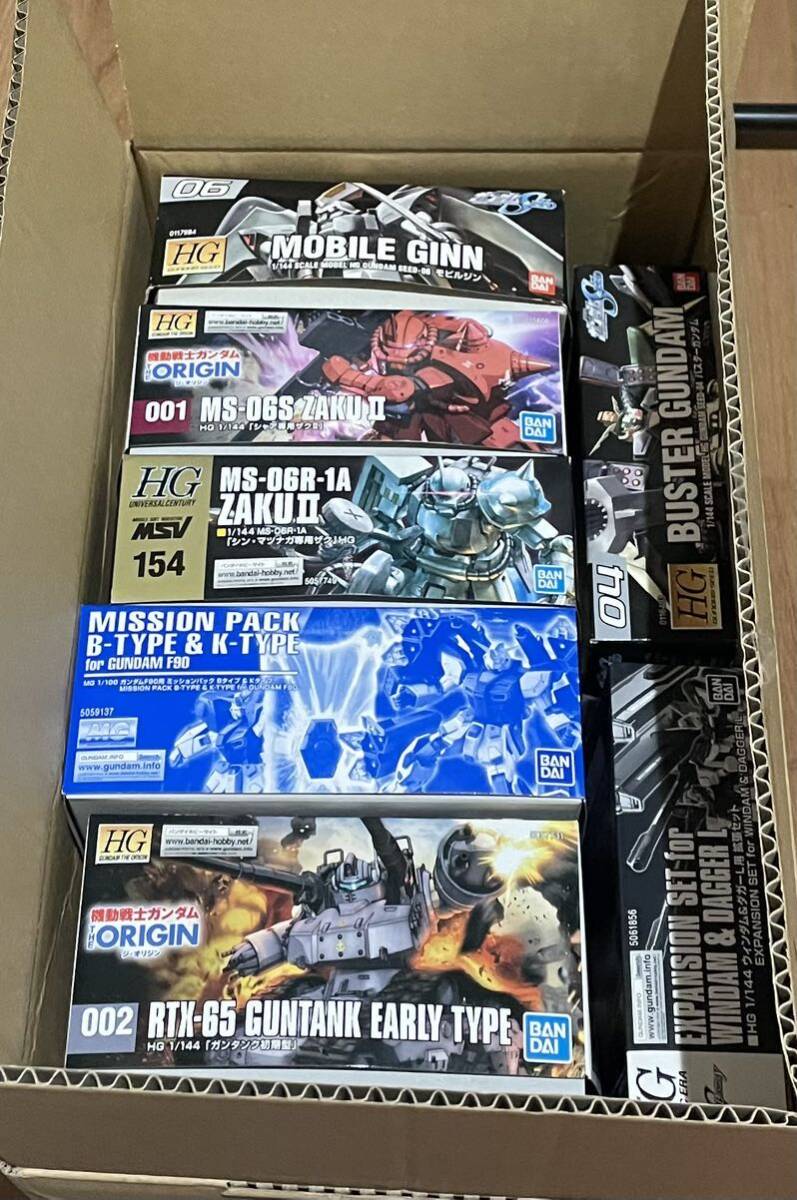 ガンプラ PB専売＆市販HG【未組立】詰合せBOX①(7個)_ダンボール120サイズです。