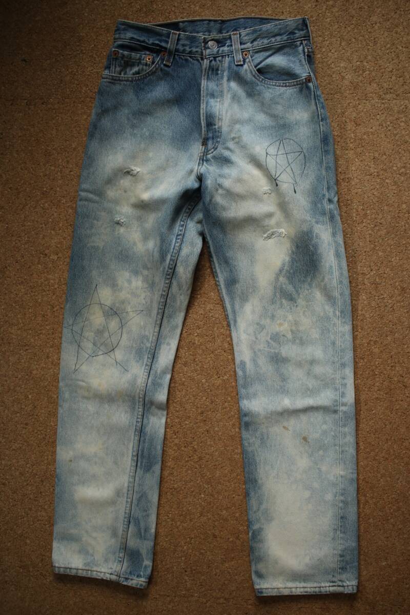 ☆1円 廃番 USA製 リーバイス Levi's 501 デニム アメリカ製 ヴィンテージ ストレート ボタンフライ ビンテージ 501XX 66 赤耳 セルビッチ_画像1