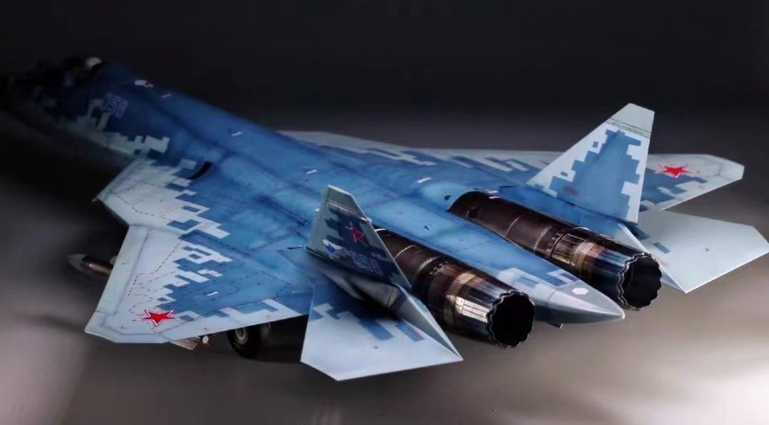 ZVEZDA 1/48 Russia Air Force Su-57 painted final product 