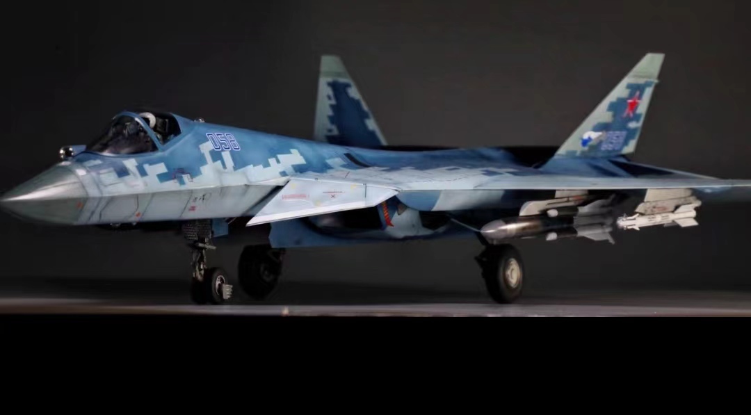 ZVEZDA 1/48 Russia Air Force Su-57 painted final product 