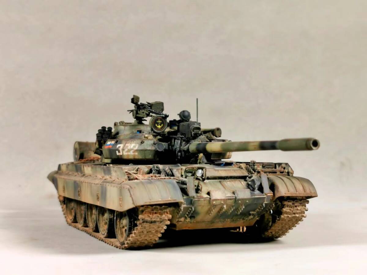 タコム 1/35 ロシア陸軍 T-55AM 主力戦車 組立塗装済完成品 _画像3