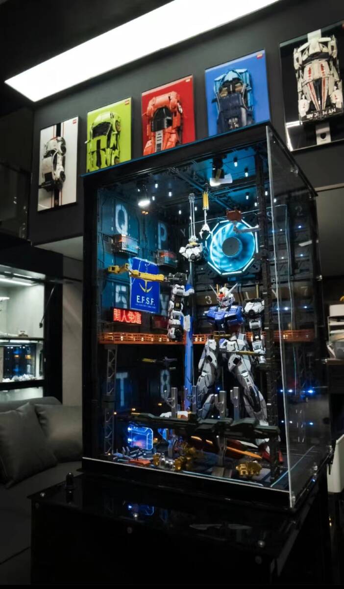 【格安saleスタート】 ジオラマ作品 ガンダム 基地(縦49横31奥 格納庫 システムベース 完成品