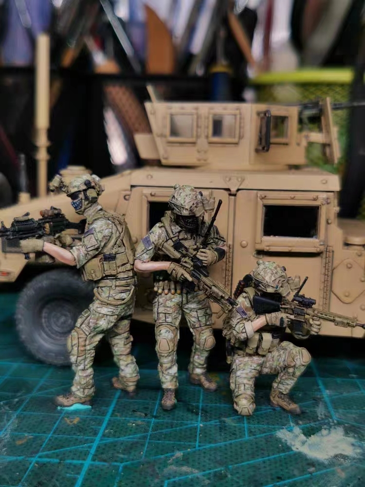 1/35 手塗り アメリカ兵士 ３体セット 塗装済完成品 _画像3