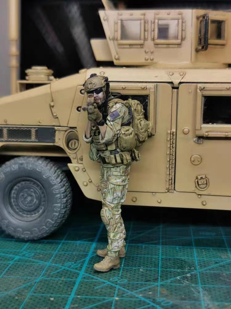 1/35 手塗り アメリカ兵士 射撃Ⅱ 塗装済完成品 _画像2