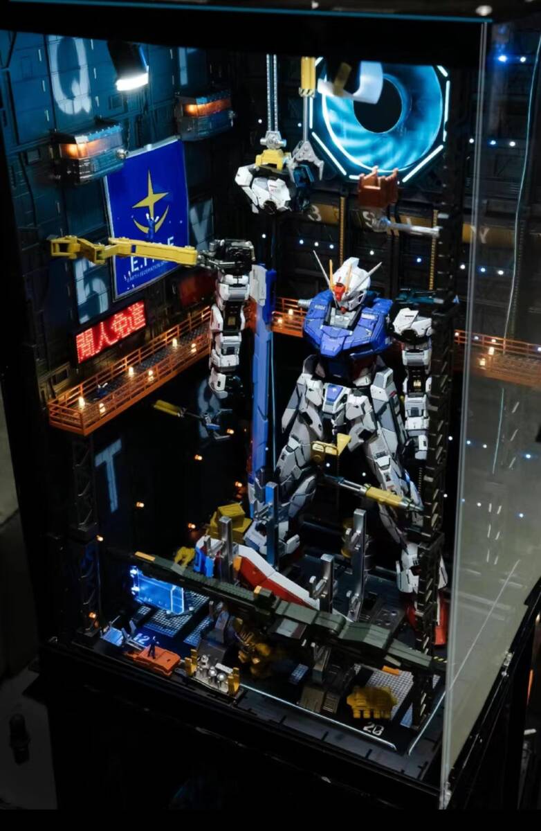 早割航空券 ジオラマ作品 ガンダム システムベース 格納庫 基地(縦49横31奥 完成品