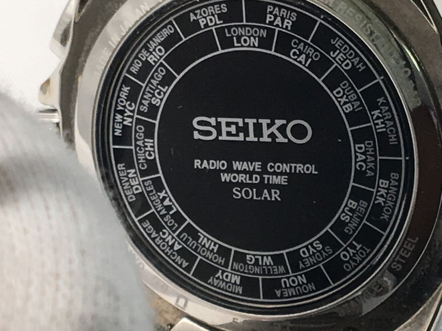 SEIKO セイコー BRIGHTZ ブライツ SAGA145 ソーラー 電波時計 サファイアガラス ケース・箱・保証書・コマ・取説付_画像6
