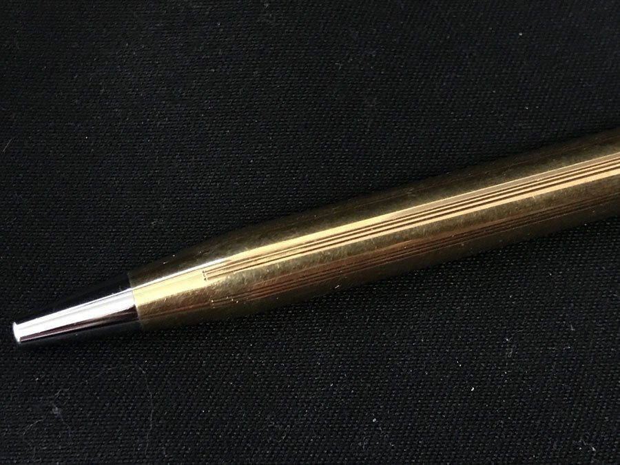 ☆中古☆CROSS クロス ボールペン ゴールドカラー 1/20 18KT GOLD FILLED 金張り 筆記用具 文房具_画像3