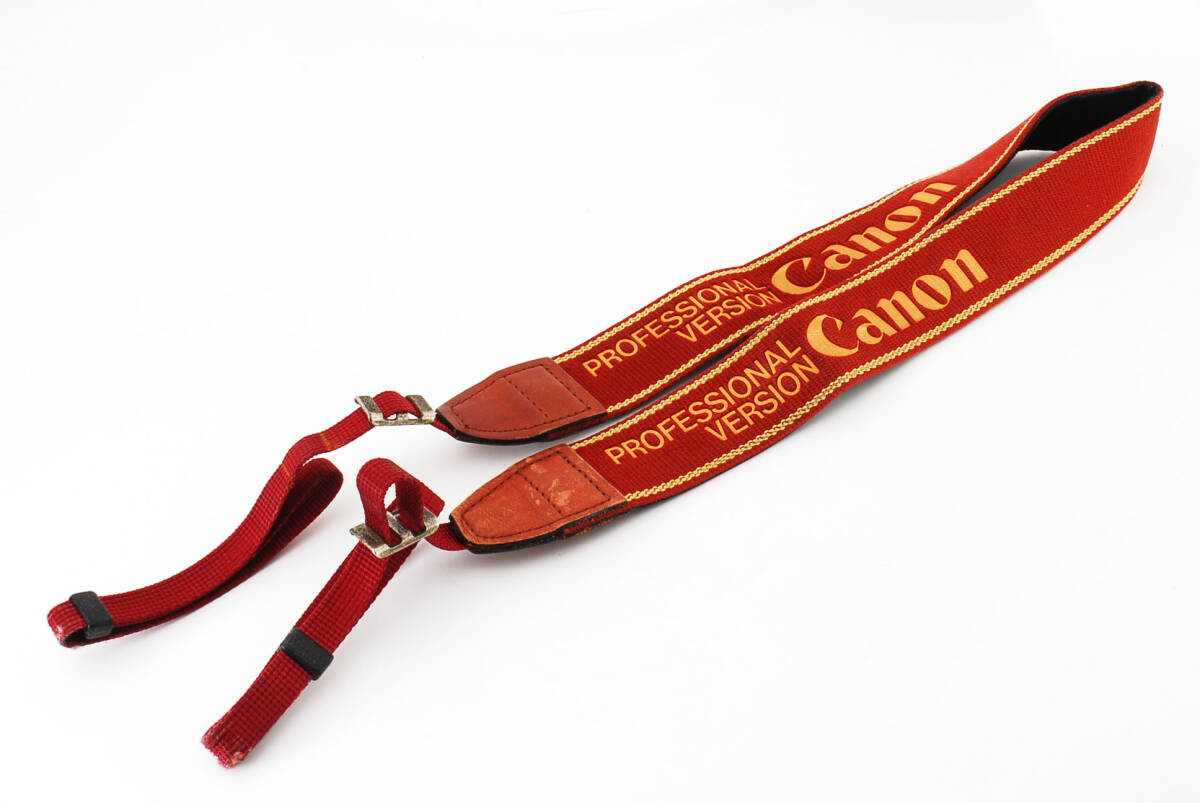 ★キヤノン CANON PROFESSIONAL VERSION STRAP プロストラップ CPS 刺繍文字 非売品 ★赤×金(ゴールド) 現状品