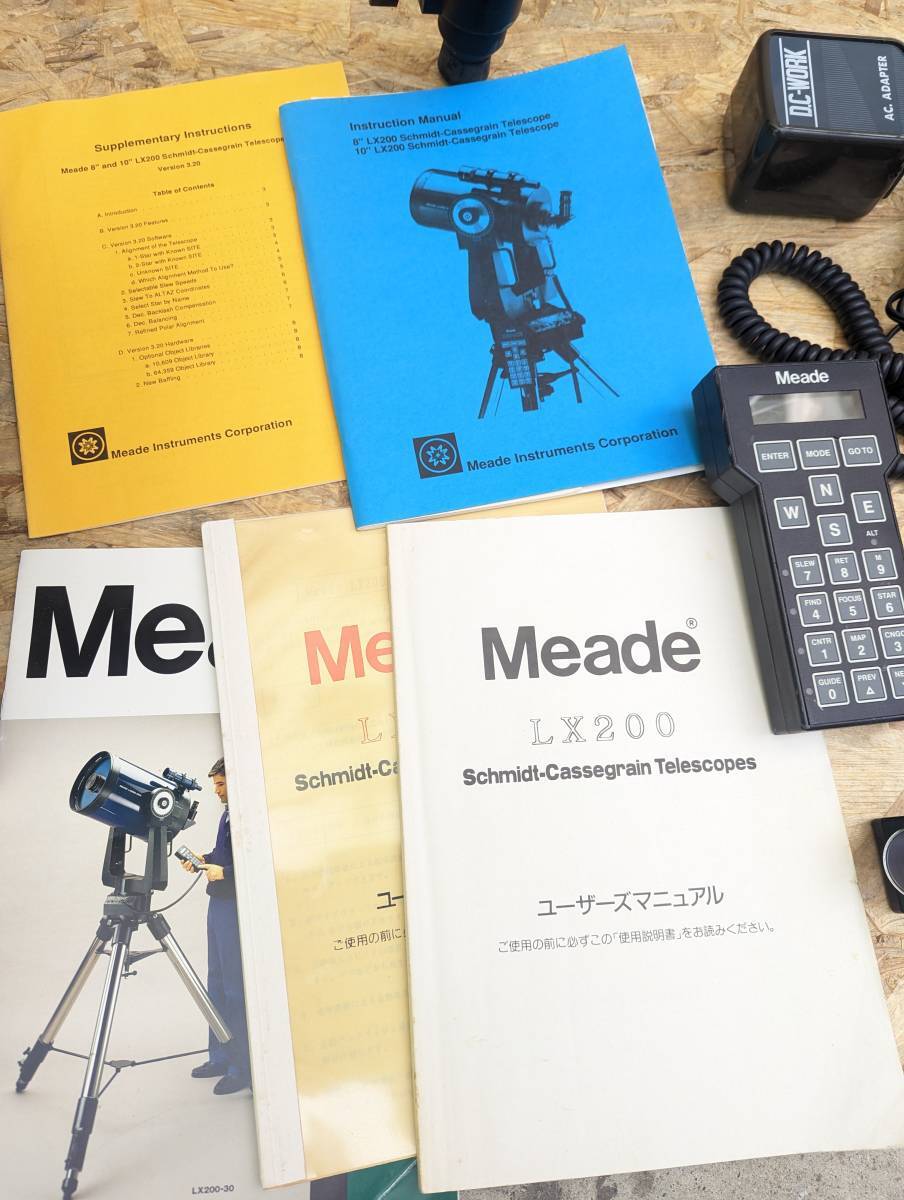 1 jpy ~ beautiful goods operation verification ending MEADE Mead 0502 LX200 EMC f/10 F=2000 D=203.2mm tripod case heaven body telescope controller set 1 jpy 