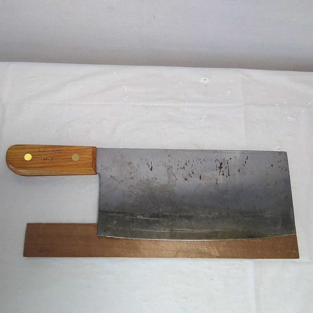 辻調理学校　中華包丁　カバー付き 　SAKAI ISHITO　 日本 　刃渡 21.5cm 全長32cm 桜マーク 調理器具_画像7