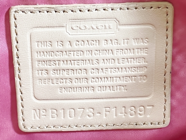 【1円】 COACH コーチ パッチワークシグネチャー トートバッグ F14897 キャンバス 中古 訳有 Y8325056_画像2