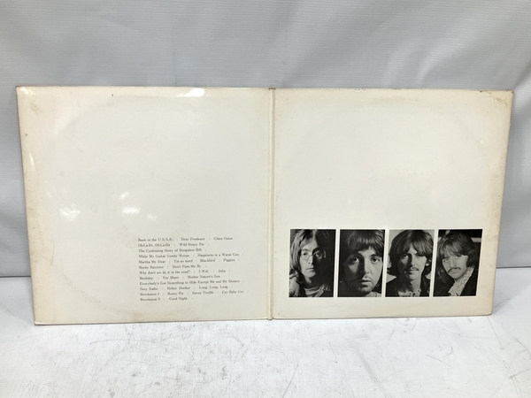 The Beatles AP8570 ザ・ビートルズ ホワイト・アルバム 2枚組 LP 丸帯補充票付 赤盤 ジャンク H8605123_画像5