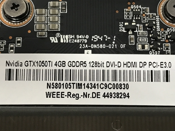 NVIDIA GEFORCE GTX 1050 Ti 4GB GDDR5 128Bit グラフィックボード PC 周辺 機器 ジャンク F8627254_画像8