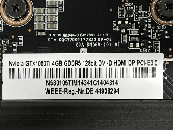 NVIDIA GEFORCE GTX 1050 Ti 4GB GDDR5 128Bit グラフィックボード PC 周辺 機器 ジャンク F8627250_画像8