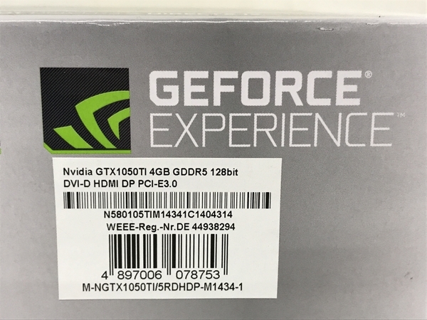 NVIDIA GEFORCE GTX 1050 Ti 4GB GDDR5 128Bit グラフィックボード PC 周辺 機器 ジャンク F8627250_画像9