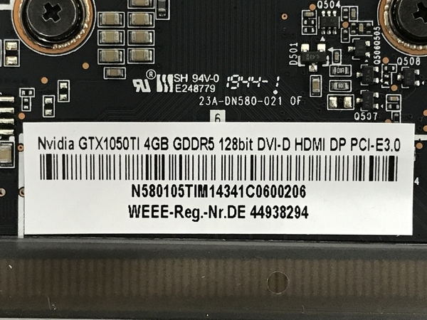 NVIDIA GEFORCE GTX 1050 Ti 4GB GDDR5 128Bit グラフィックボード PC 周辺 機器 ジャンク F8627231_画像7