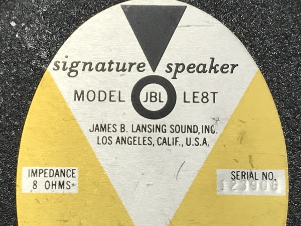 JBL LE8T スピーカー ユニット ペア 音響 機器 機材 趣味 中古 F8580622_画像9