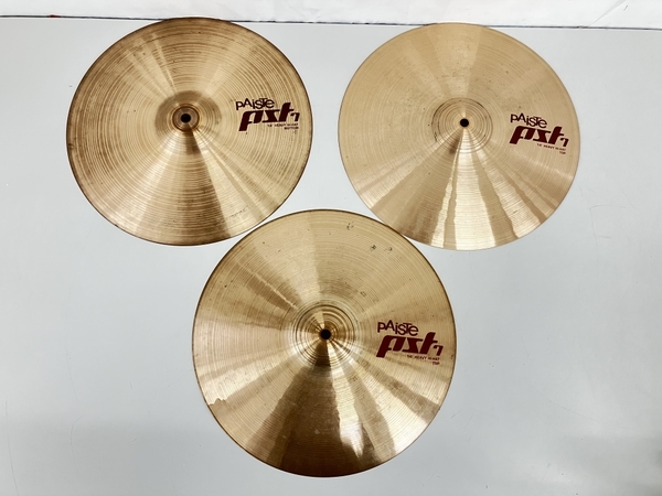 PAISTE pst7 14”HEAVY HI-HAT BOTTOM 3枚セット パイステ シンバル 楽器 中古 K8506087_画像5