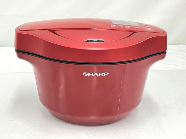 SHARP KN-HW24F 水なし自動調理鍋 2.4L ヘルシオ ホットクック 2020年製 レッド 中古 T8601032_画像5