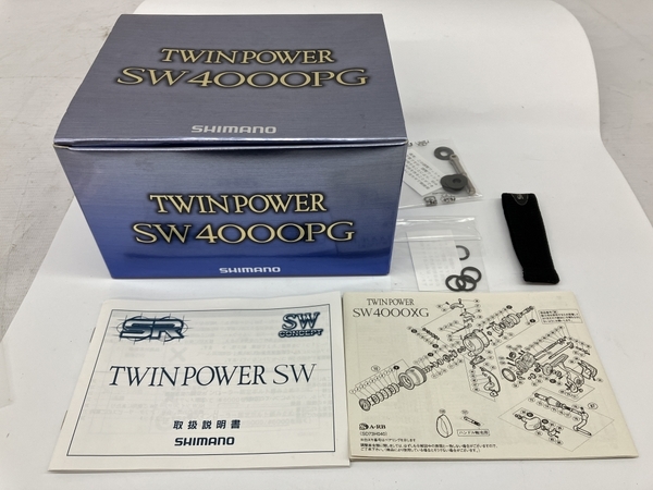 SHIMANO TWINPOWER SW4000PG リール 釣具 シマノ 中古 美品 C8604078_画像2