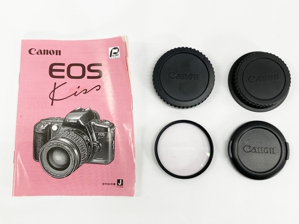 CANON EOS Kiss フィルムカメラ 一眼レフ ボディ EF 28-80mm 1:3.5-5.6 レンズ セット カメラ ジャンク W8641345の画像2