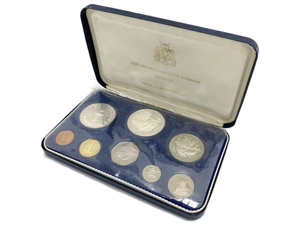 FIRST NATIONAL COINAGE OF BARBADOS PROOF SET 1973年 プルーフ貨幣セット 中古 W8641093_画像1