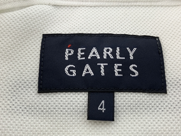 PEARLY GATES 053-0160359 半袖 ポロシャツ ホワイト ゴルフウェア 衣類 パーリーゲイツ 中古 良好 Z8594859_画像7