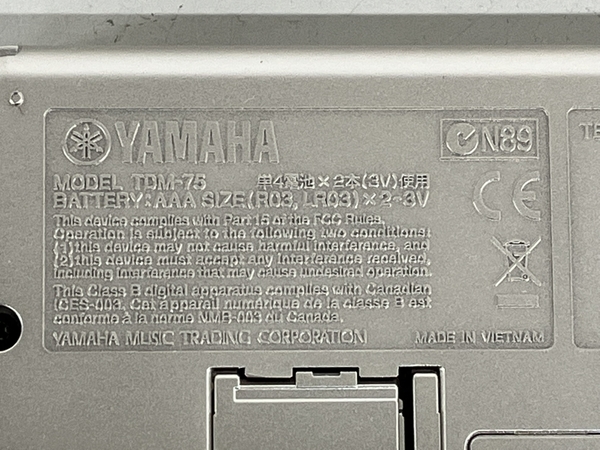 YAMAHA ヤマハ TDM-75 TUNER METRONOME チューナー メトロノーム 音響機材 中古 K8639945_画像6