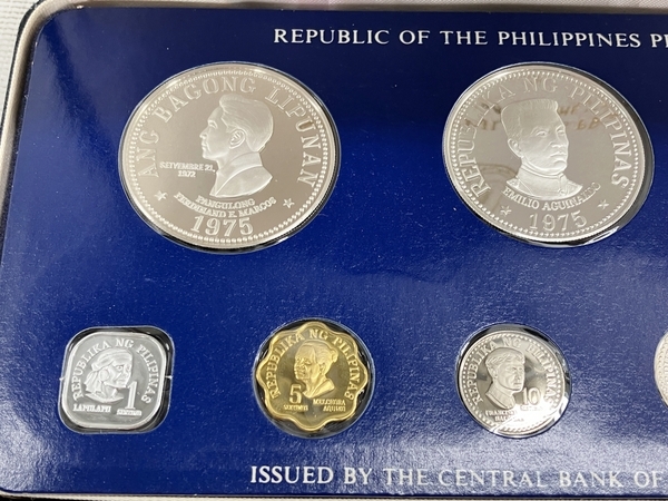 The 1975 coinage of the Philippines REPUBLIC of the Philippines 1975 プルーフ貨幣セット 中古 W8641092_画像4
