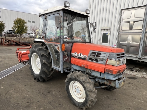 茨城県 クボタ トラクター GL33 キャビン 1094h 4WD 33馬力 パワステ KUBOTA ロータリー RL17G 中古 直Q8579067_画像2