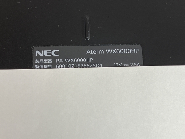 NEC Aterm WX6000HP PA-WX6000HP 無線 Wi-Fi LAN ルーター 中古 N8586939の画像7