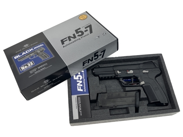 東京マルイ FN 5-7 ファイブセブン BLACK モデル No.33 ガスブロー バック オート ローディング ピストル ガスガン 中古 Z8638051_画像1