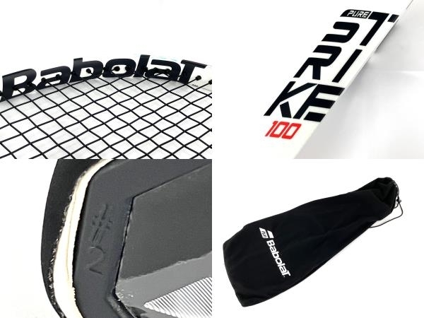 BabolaT PURE STRIKE 100 テニスラケット G2 ケース付 中古 Y8644984_画像2