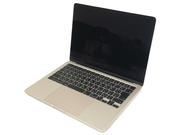 Apple MacBook Air M2 8C 2022 13.6型 ノートパソコン 8GB SSD 256GB 8C スターライト Ventura 中古 美品 T8533355_画像1