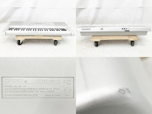 CASIO CTK-810 電子 キーボード 61鍵盤 515音色 タッチレスポンス機能付き カシオ 鍵盤楽器 中古 W8649916の画像9