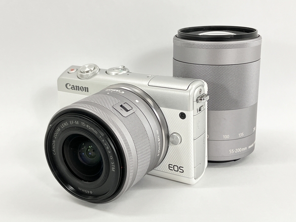 Canon EOS m100 ダブルレンズキット カメラ 一眼レフ 写真 撮影 趣味 キャノン 中古 W8667816
