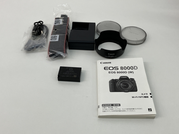 Canon EOS 8000D EFS 18-55mm 55-250mm デジタル 一眼レフ カメラ ダブルズームキット 中古 Z8649370_画像2