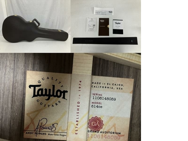 Taylor 814ce V-Class アコースティックギター 2018年製 エレアコ テイラー ほぼ未使用 中古 美品 S8615291の画像10
