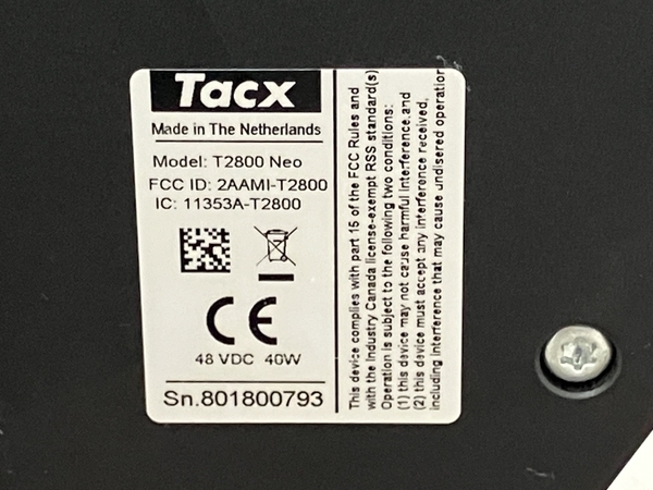 Tacx NEO Smart T2800 Neo サイクル トレーナー タックス ネオ スマート 固定ローラー 中古 Z8580433_画像8