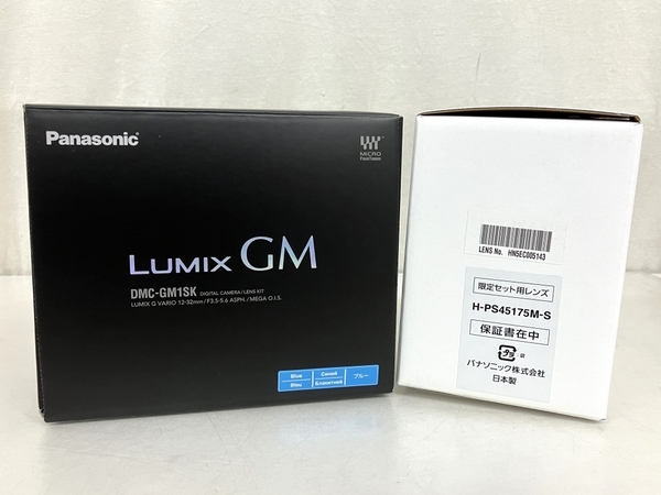 パナソニック Panasonic ミラーレス一眼カメラ LUMIX DMC-GM1SK-A ダブルズームキット ブルー 開封 未使用 T8663027_画像2