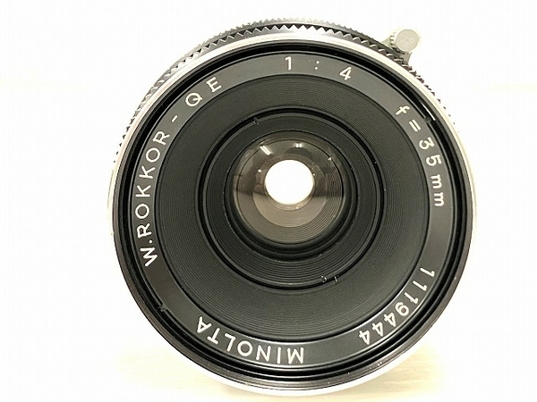 MINOLTA W.ROKKOR-QE F4 35mm / ROKKOR-QF F3.5 50mm ROKKOR-PF 55mm F2 3本 レンズ セット フィルムカメラ ジャンク O8629567_画像7