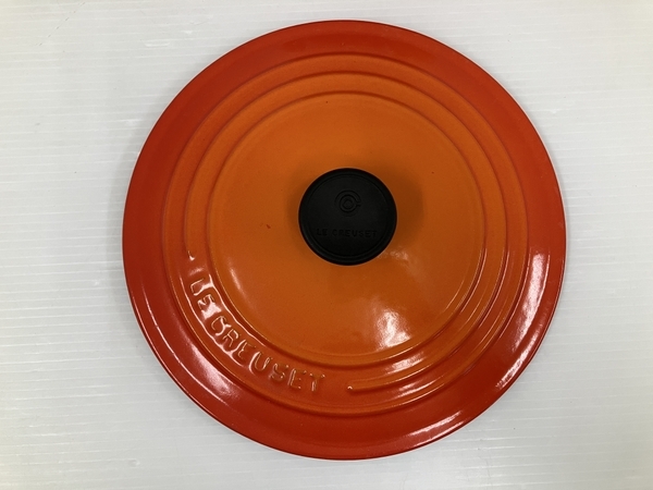 Le Creuset ル クルーゼ COCOTTE RONDE 22cm オレンジ 両手鍋 中古 良好 O8664736_画像2