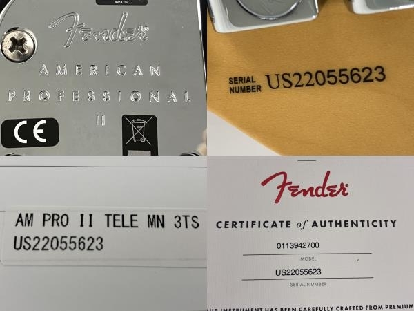 Fender American Professional II Telecaster MN 3TS テレキャスター エレキギター 中古 美品 Y8651359_画像4