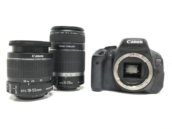 Canon EOS Kiss X5 ボディ 18-55mm 55-250mm ダブル ズーム レンズ キット カメラ 趣味 撮影 中古 F8662262_画像1