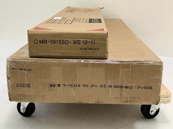 NB セミダブル ベッド MB-5915SD-WS 宮付き 木製 棚 家具 寝具 ベッドフレーム 未使用 未開封品 楽 Z8537930の画像4