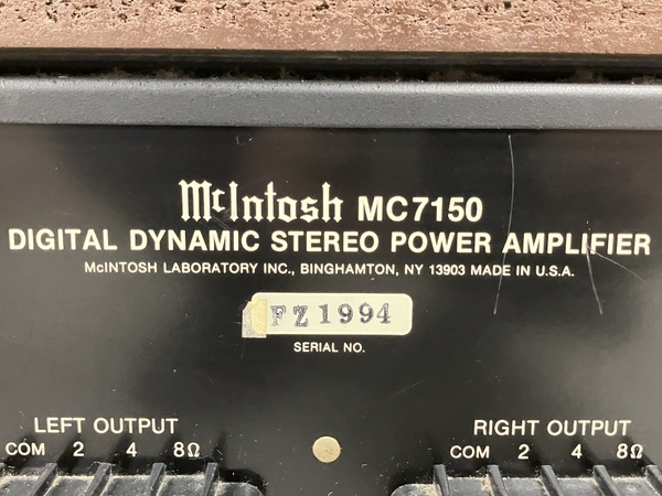 McIntosh MC7150 ステレオ パワーアンプ オーディオ マッキントッシュ 中古 S8630599の画像10
