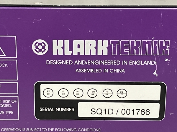 Klark Teknik Square One Dynamics クラーク テクニック 8ch コンプレッサー ゲート 3U 中古 T8515397_画像7