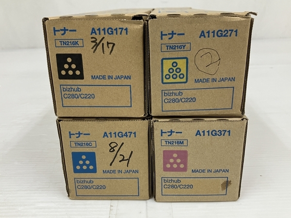 KONICA MINOLTA TN216C TN216K TN216M TN216Y トナー 4色セット コニカミノルタ 未使用 O8658001_画像2