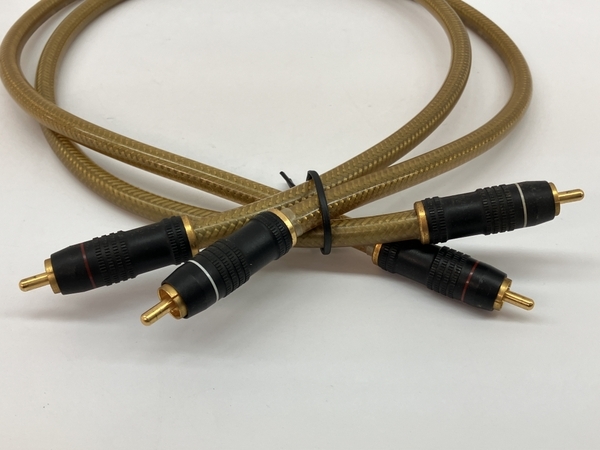 monitor CABLE OFC SYMMETRY SILVER LINE AUDIO CABLE RCAケーブル ペア 約0.7m 中古 C8674737_画像3